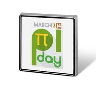 Spille divertenti per il Pi Day, spilla quadrata con scritta "Pi Math 3.14", spille smaltate, decorazioni per feste