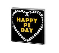 Spille divertenti per il Pi Day, spilla quadrata con scritta "Pi Math 3.14", spille smaltate, decorazioni per feste