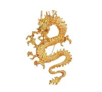 Spille drago cinese per le donne spilla bavero talismano drago fortunato bohemian per le donne cappello borsa vestito accessori gioielli, Régulière, Zinco