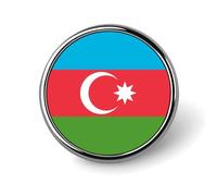 Spille E Spilla Con Bandiera Della Repubblica Dell'Azerbaigian Eleganti A Forma Di Quadrato/Cerchio/Cuore Con Bandiera Dell'Amicizia Spille Distintivi Gioielli Vestiti Sciarpe Accessori Regalo