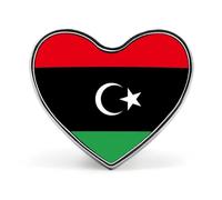 Spille E Spilla Con Bandiera Dello Stato Della Libia Eleganti A Forma Di Quadrato/Cerchio/Cuore Con Bandiera Dell'Amicizia Spille Gioielli Vestiti Sciarpe Accessori Regalo Vintage Patriottici