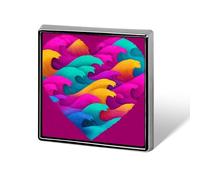 Spille e spille colorate a forma di cuore di San Valentino, unisex, quadrate, leggere, con risvolto, gioielli per abbigliamento, scialle, cappello