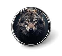 Spille e spille con scena notturna e nel cielo tempestoso per donne e uomini, porta badge rotondo per vestiti, borse, zaini e cappelli