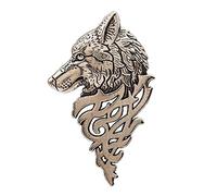 Spille e Spille retrò da Uomo Motivo a Testa di Lupo Che Scava Fuori Spille da Bavero squisite Professional Design