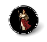 Spille e spille rotonde con la dea della mitologia greca, piccole spille decorative da 1 pollice per vestiti, borse, zaini, cappelli