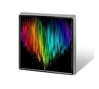 Spille e spille unisex a forma di cuore arcobaleno con spettro quadrato, leggero, gioiello per abbigliamento, scialle, cappello