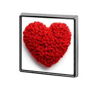 Spille e spille unisex a forma di cuore rosso, per San Valentino, quadrate, leggere, con risvolto, gioielli per abbigliamento, scialle, cappello