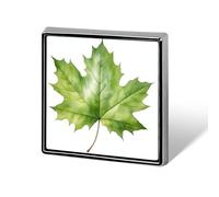 Spille e spille unisex a forma di foglia d'acero ad acquerello verde chiaro quadrato leggero bavero distintivo gioielli per abbigliamento scialle cappello