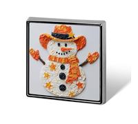 Spille e spille unisex a forma di pupazzo di neve da cowboy, quadrate e leggere, con spilla, per abbigliamento, scialle e cappello