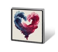 Spille e spille unisex con cuore e onde marine di San Valentino, quadrate, leggere, da bavero, gioielli per abbigliamento, scialle, cappello