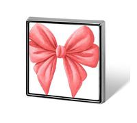 Spille e spille unisex con fiocco rosso chiaro e rosa, quadrate e leggere, con distintivo, per abbigliamento, scialle e cappello