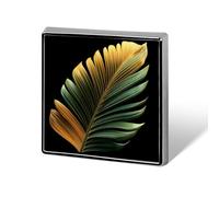 Spille e spille unisex con foglia tropicale verde oro, quadrate e leggere, con distintivo da bavero, per abbigliamento, scialle e cappello