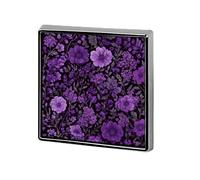 Spille e spille unisex con motivo floreale viola, quadrate e leggere, con spilla, per abbigliamento, scialle e cappello.