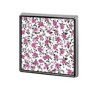 Spille e spille unisex con piccole rose floreali rosa, quadrate, leggere, da bavero, gioielli per abbigliamento, scialle, cappello