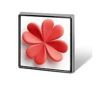 Spille e spille unisex con quadrifoglio rosso, quadrate e leggere, con spilla, per abbigliamento, scialle e cappello