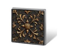 Spille e spille unisex con texture floreali dorate antiche quadrate leggere gioielli per abbigliamento scialle cappello