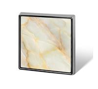 Spille e spille unisex con texture in marmo, tono beige giallo chiaro, quadrate e leggere, per abbigliamento, scialle e cappello