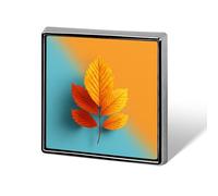 Spille e spille unisex con una sola foglia, colori autunnali, quadrate e leggere, con distintivo da bavero, per abbigliamento, scialle e cappello