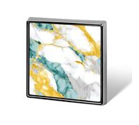 Spille e spille unisex in marmo bianco giallo verde acqua, quadrate, leggere, con spilla, per abbigliamento, scialle e cappello