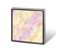 Spille e spille unisex in marmo rosa giallo pastello, quadrate e leggere, con spilla, per abbigliamento, scialle e cappello