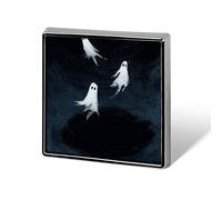 Spille e spille unisex Little Ghost Flying, quadrate e leggere, con distintivo da bavero, per abbigliamento, scialle e cappello