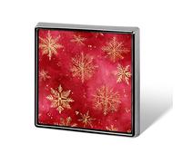 Spille e spille unisex rosse natalizie con fiocchi di neve ad, quadrate e leggere, con spilla, per abbigliamento, scialle e cappello