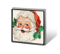 Spille e spille unisex vintage con Babbo Natale sorridente, quadrate e leggere, con spilla, per abbigliamento, scialle e cappello