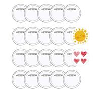 Spille Fai da Te Basi Spille 20 Pezzi, Spille Personalizzate Bambini Spille Fai da Te Spillette Trasparente Plastica Pins Spillette in Stile Badge,44mm Distintivi Fai da Te