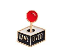 Spille Game Over Joystick Smalto Badge Collana Risvolto Spilla Abbigliamento Gioielli Decorazione Creativa e UtileTrattamento molto attraente