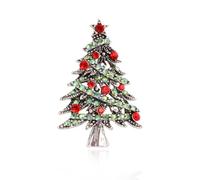 spille gioiello per vestiti Spille della serie natalizia campanelli per cani festivi accessori per cappotti per albero ornamenti per spille color smalto con strass albero di Natale con strass verdi