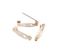 Spille in metallo con fori, 50 pezzi Spilla artigianale multicolore Risultati con 2 fori for etichette da 15-30 mm(Champagne,15mm)