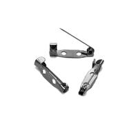 Spille in metallo con fori, Spilla in metallo da 50 pezzi, con 2 fori for etichette artigianali, multicolore, 15-30 mm(Black,20mm)