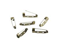 Spille in metallo con fori, Spilla Pin Backs Multicolor Dimensioni multiple 30 pezzi for gioielli fai da te Mak(Copper,20 mm 2 hole)