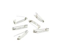 Spille in metallo con fori, Spilla Pin Backs Multicolor Dimensioni multiple 30 pezzi for gioielli fai da te Mak(Silvery2,30 mm 2 hole)