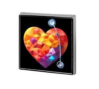 Spille in metallo con spilla a forma di cuore quadrato colorato con stetoscopio, per la decorazione di vestiti
