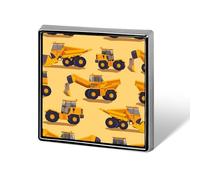 Spille in metallo con stemma quadrato per camion da costruzione, per la decorazione di indumenti