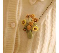 Spille in stile elegante con smalto a tema Van Gogh e girasole, accessori gioiello adatti come regalo per donne, unisex, ufficio, feste, amici, San Valentino, mamma, festa della mamma Tagli UnicaLega 