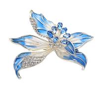 Spille Mazzo E Capelli Spille In Gioielli Scarve Shawl Clip Oro/Argento Plated Brooch E Pin Per Donne Con RhinestoneCoats Accessori Donna E Donna Legno Spilla (Blue, One Size)