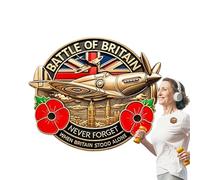 Spille metalliche per stemmi britannici, spille commemorative britanniche | Spilla con emblema Spilla in metallo,Ricordo degli anniversari commemorativi 'Inghilterra, non dimenticare mai gli anniversa