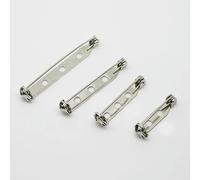 Spille metalliche, spille con chiusura, 20 pezzi Base for spilla in argento 2,0-3,8 cm(2.0cm)