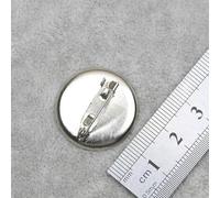 Spille metalliche, spille con chiusura, 50 basi rotonde for spille cabochon con perno di sicurezza, diverse misure for gioielli fai da te(23mm)