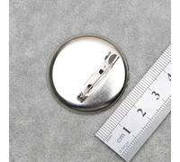 Spille metalliche, spille con chiusura, 50 basi rotonde for spille cabochon con perno di sicurezza, diverse misure for gioielli fai da te(35mm)