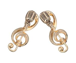Spille Musicali 2 Pezzi in Lega Oro Stile Vintage Retrò