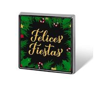 Spille natalizie messicane Feliz Navidad, spille quadrate, spille da bavero, bottoni smaltati, decorazioni per feste