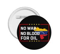 Spille No War On Venezuela Spilla in metallo No Blood For Oil 1 pz