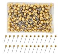 Spille per Bacheca con Teste Rotonde,Confezione da 200 Spille con Testa, Puntine da Disegno, Puntine da Cucito, Set di Spille, Puntine, Puntine in Acciaio Inossidabile, per Artigianato, Cucito
