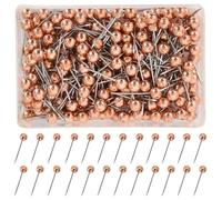 Spille per Bacheca con Teste Rotonde,Confezione da 200 Spille con Testa, Puntine da Disegno, Puntine da Cucito, Set di Spille, Puntine, Puntine in Acciaio Inossidabile, per Artigianato, Cucito