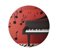 Spille per bottoni a forma di nota musicale, 1 pezzo, 6,1 cm, rotondo, in metallo, foto personalizzate, kit di bottoni per artigianato, progetti fai da te per feste di Natale, Misura unica, Nessuna