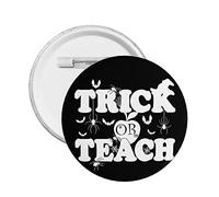 Spille per bottoni retrò per trucchi o insegnamenti di Halloween Divertenti per insegnanti di Halloween Distintivo rotondo Decorazione di Halloween Spille per decorazioni per borse di abbigliamento Ac