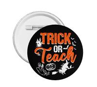 Spille per bottoni retrò per trucchi o insegnamenti di Halloween Divertenti per insegnanti di Halloween Distintivo rotondo Decorazione di Halloween Spille per decorazioni per borse di abbigliamento Ac